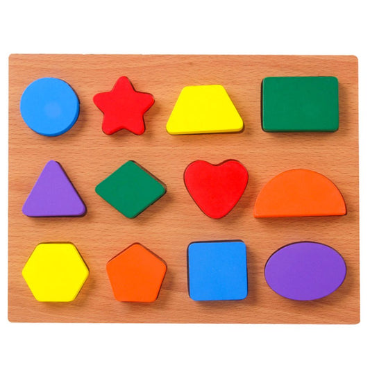 3D Wooden Shapes 12Pcs